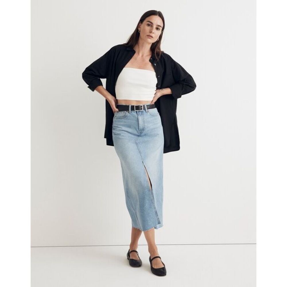 Madewell Denim Maxi Skirt in Merrimon Wash Size 28